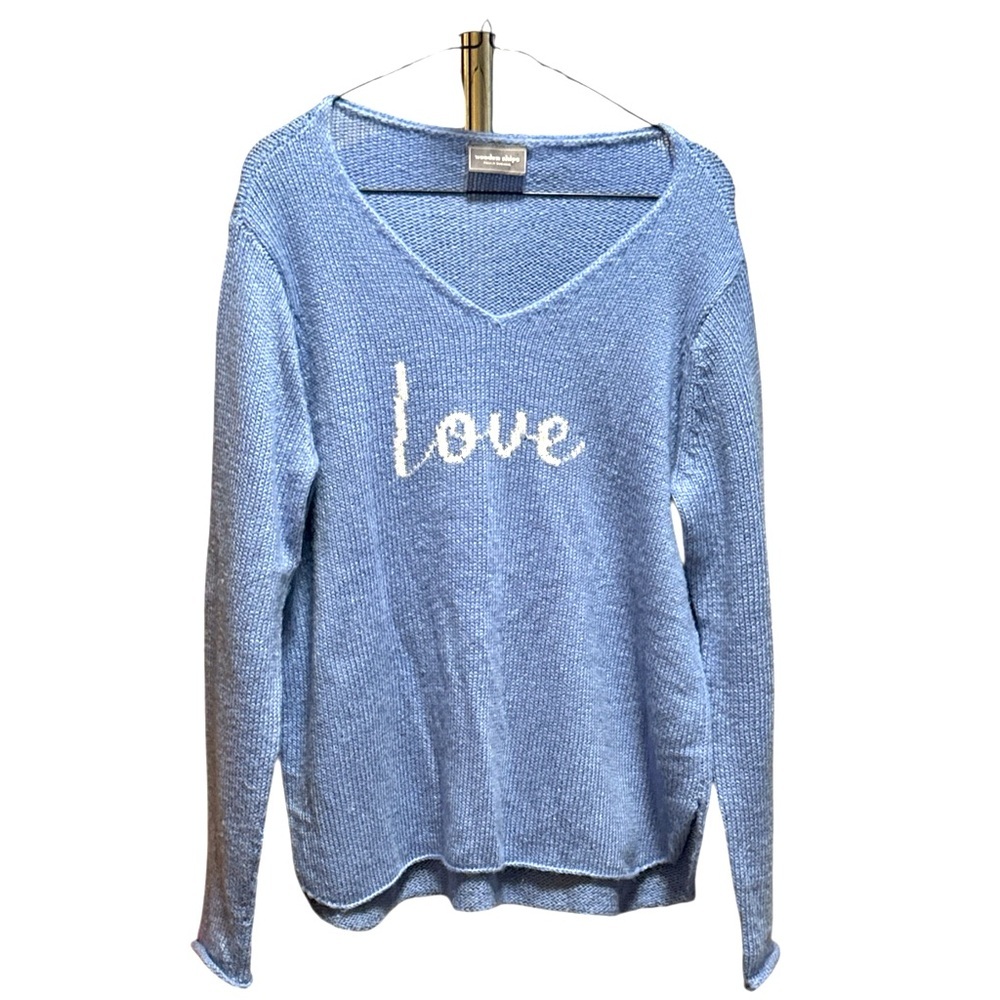 Wooden Ships Light & Extremely Soft Blue Knit Sweater - Picture 2 of 7